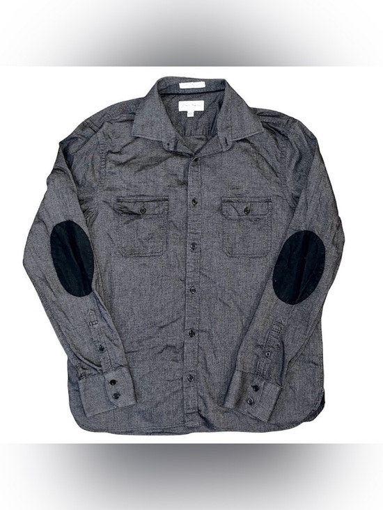 John W. Nordstrom Other - John W. Nordstrom Dark Gray Patched Elbow Button Down